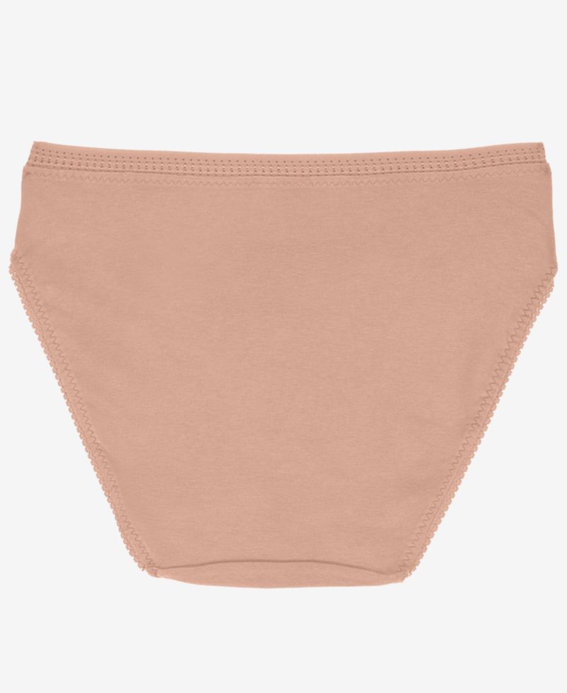 Women's Cabana Cotton-Blend Hi-Cut Brief Crochet Trim Panty, 3-Pack