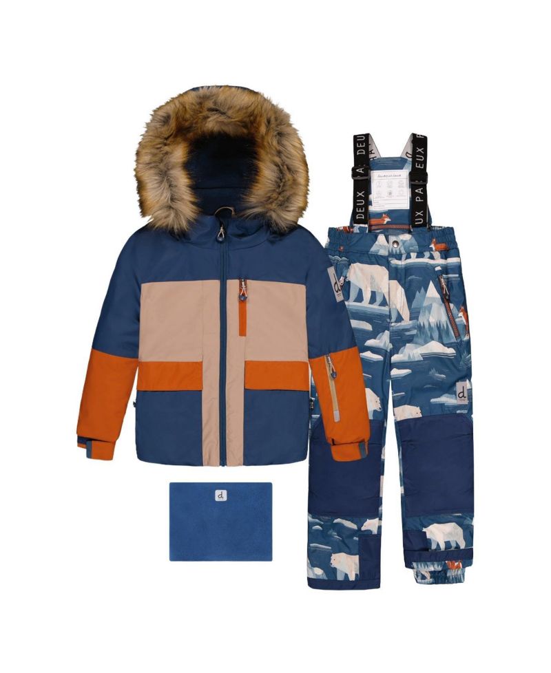 Big Boys Boy(6-14) Two Piece Play Snowsuit Bear Print Pants