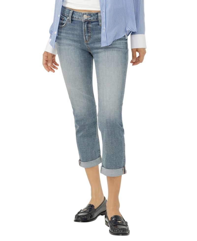 Women's Elyse Mid Rise Comfort Fit Capri Jeans
