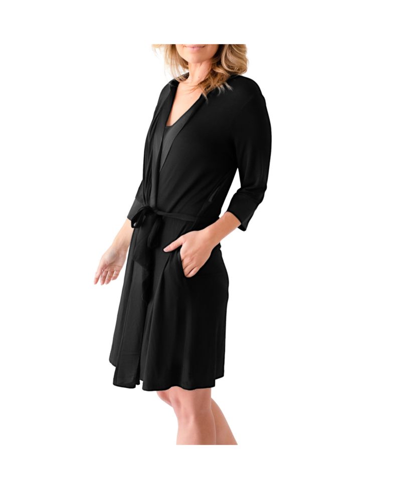 Maternity Emmaline Postpartum Robe - two belt positions