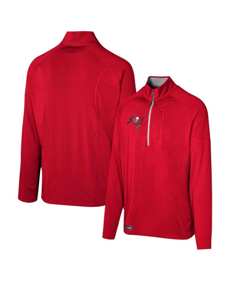 Men's Red Tampa Bay Buccaneers Grind Iron Quarter-Zip Top