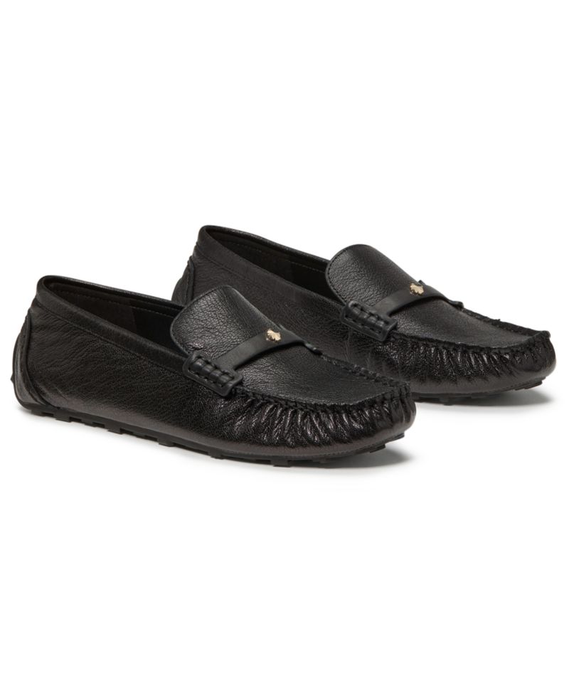 Women's Flower Stud Round Toe Moccasin Loafers
