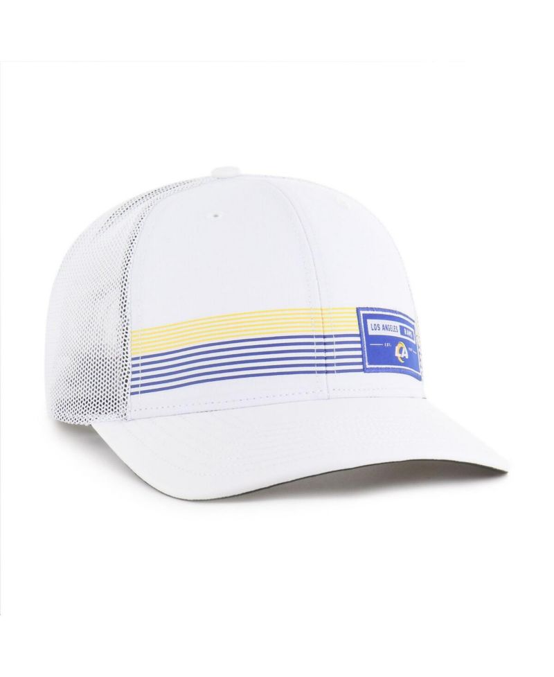 Men's White Los Angeles Rams Rangefinder Trucker Adjustable Hat
