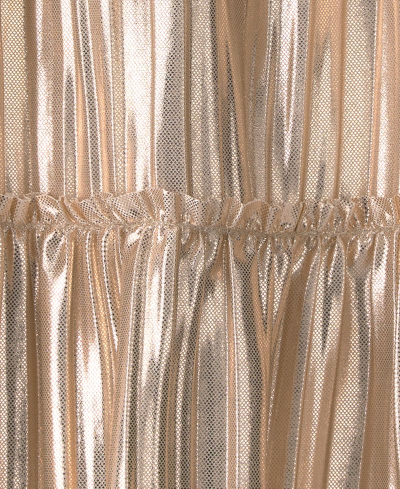 Baby Girls' Metallic-Crinkle Flutter-Sleeve Dress and Diaper Cover, 2-Piece Set