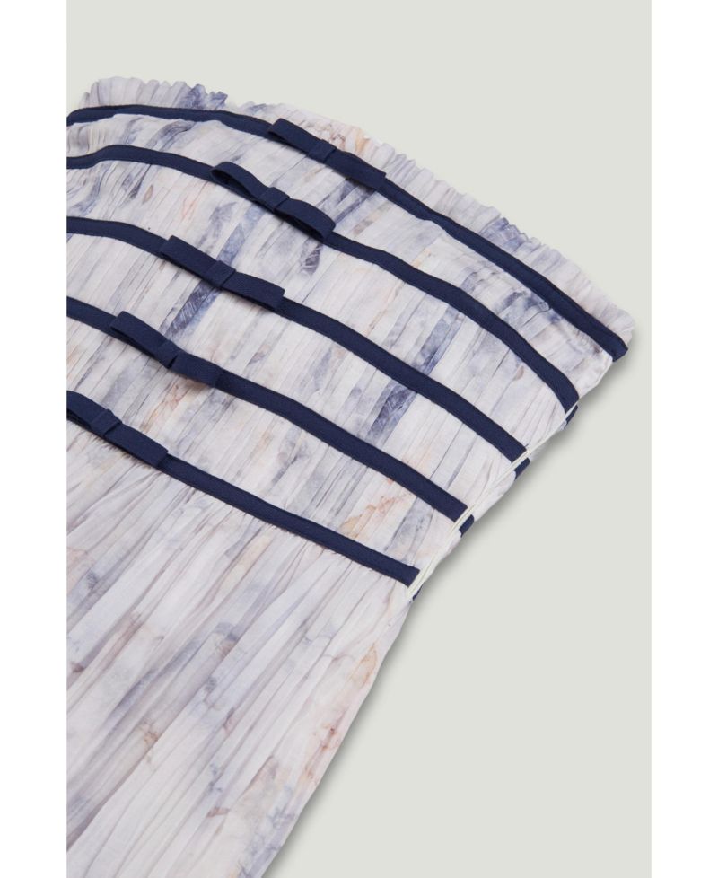 Women's Bow Detail Strapless Midi Dress