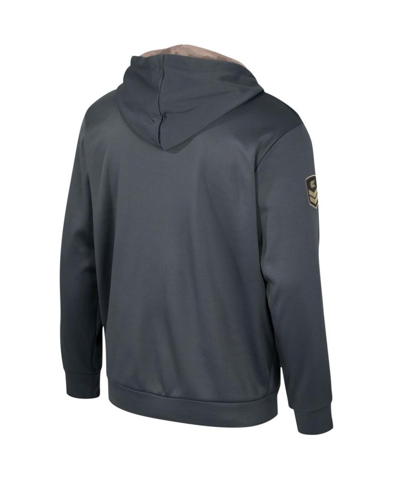 Men's Charcoal Michigan Wolverines OHT Military-Inspired Appreciation Pullover Hoodie