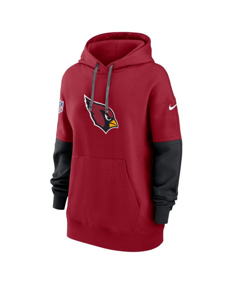 Women's Cardinal Arizona Cardinals 2024 Sideline Essential Fleece Pullover Hoodie