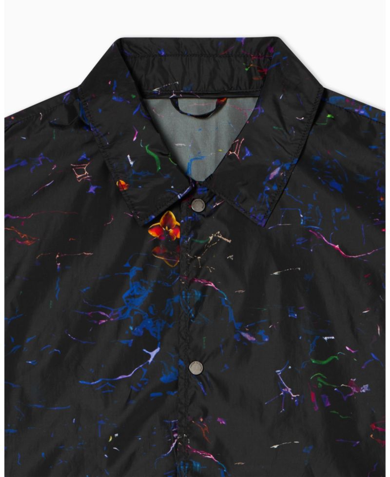 Men's Nylon Print Floral Jacket