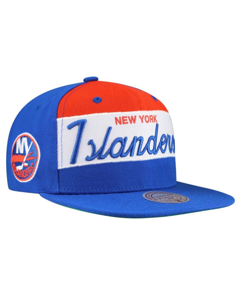 Men's Royal New York Islanders Retro Script Color block Snapback Hat
