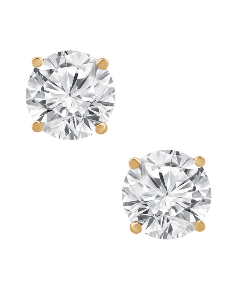 Certified Lab Grown Diamond Stud Earrings (5 ct. t.w.) in 14k White, Yellow or Rose Gold