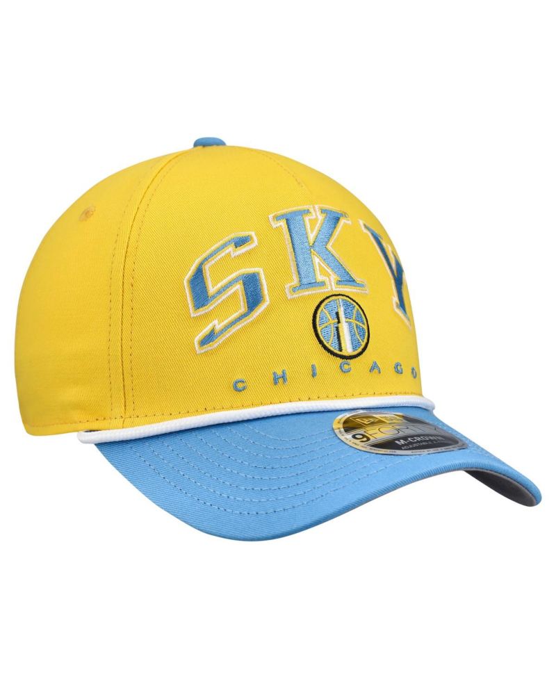 Men's Yellow Chicago Sky Bold Arch COOLERA 9FORTY A-Frame M-Crown Adjustable Hat