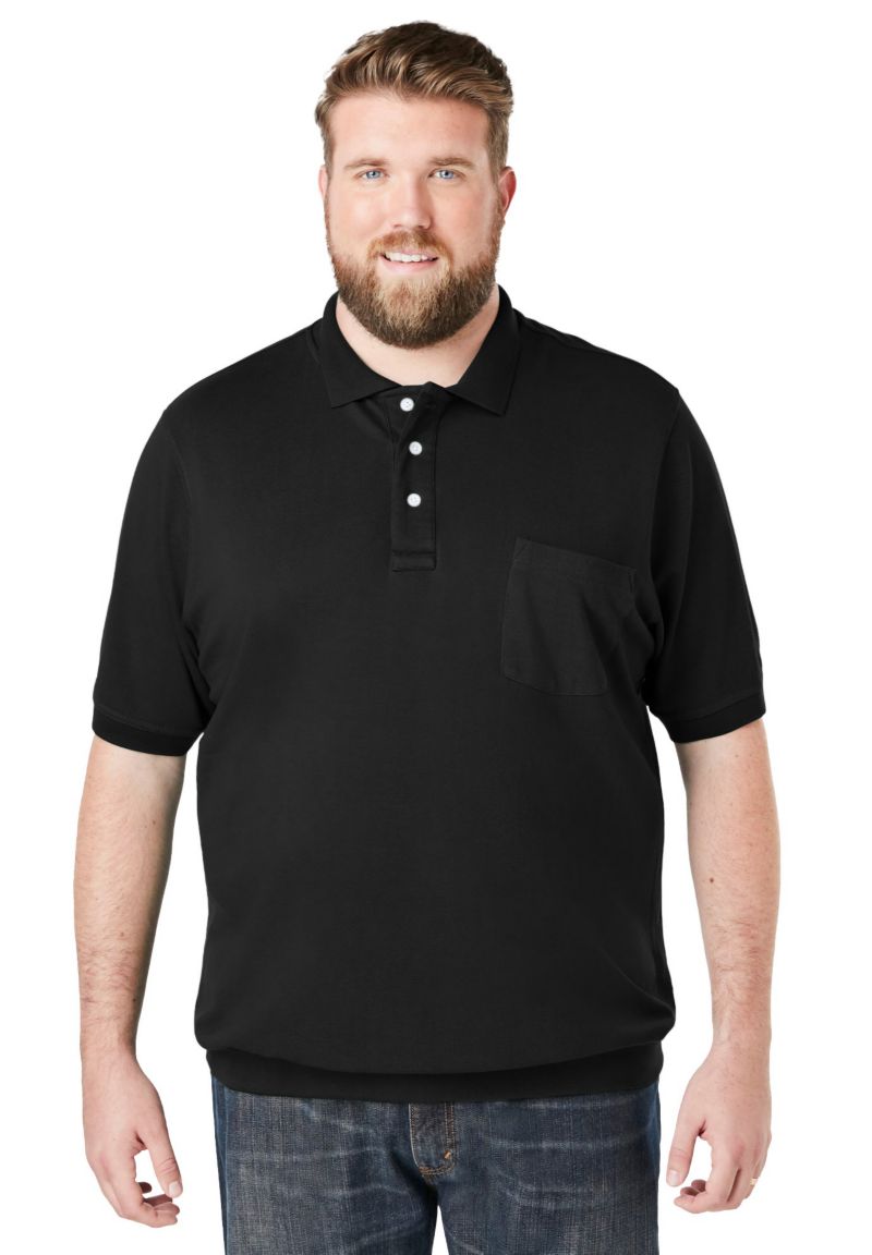 Men's No Tuck Pocket Shrink-Less Cotton Polo Shirt