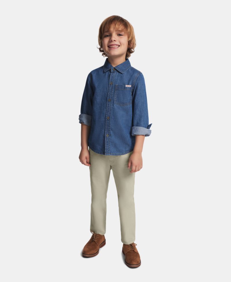 Boys' 2T-7 Long-Sleeve Shirt and Pants, 2-Piece Set