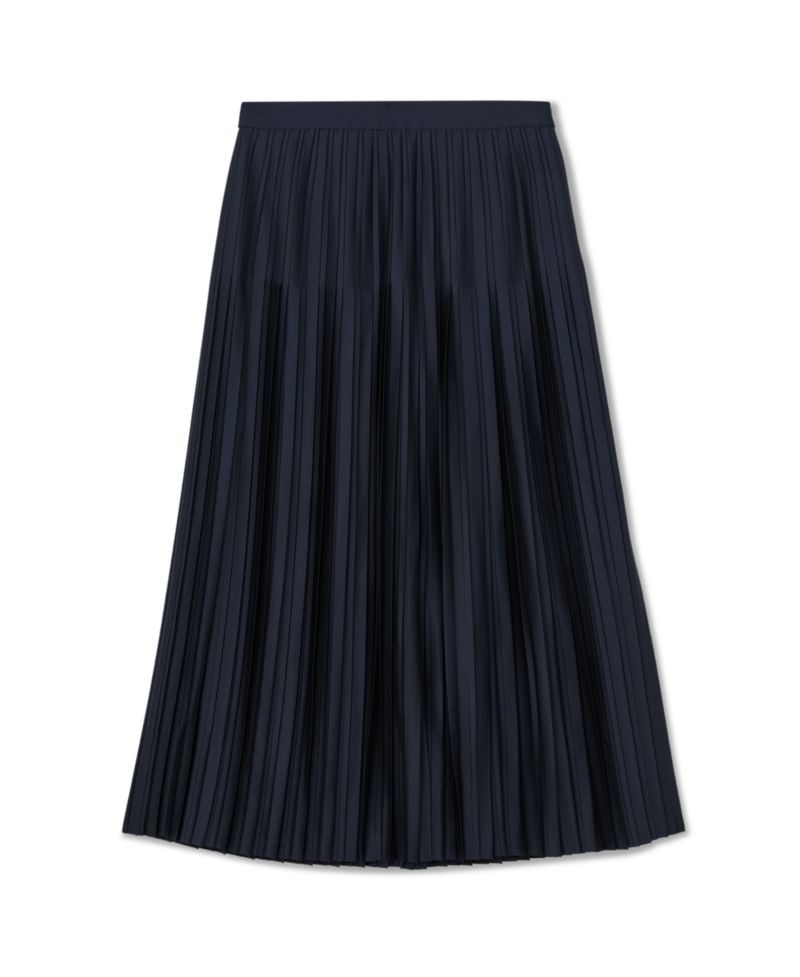Women's Savannah Satin Pleated Slit Midi Skirt