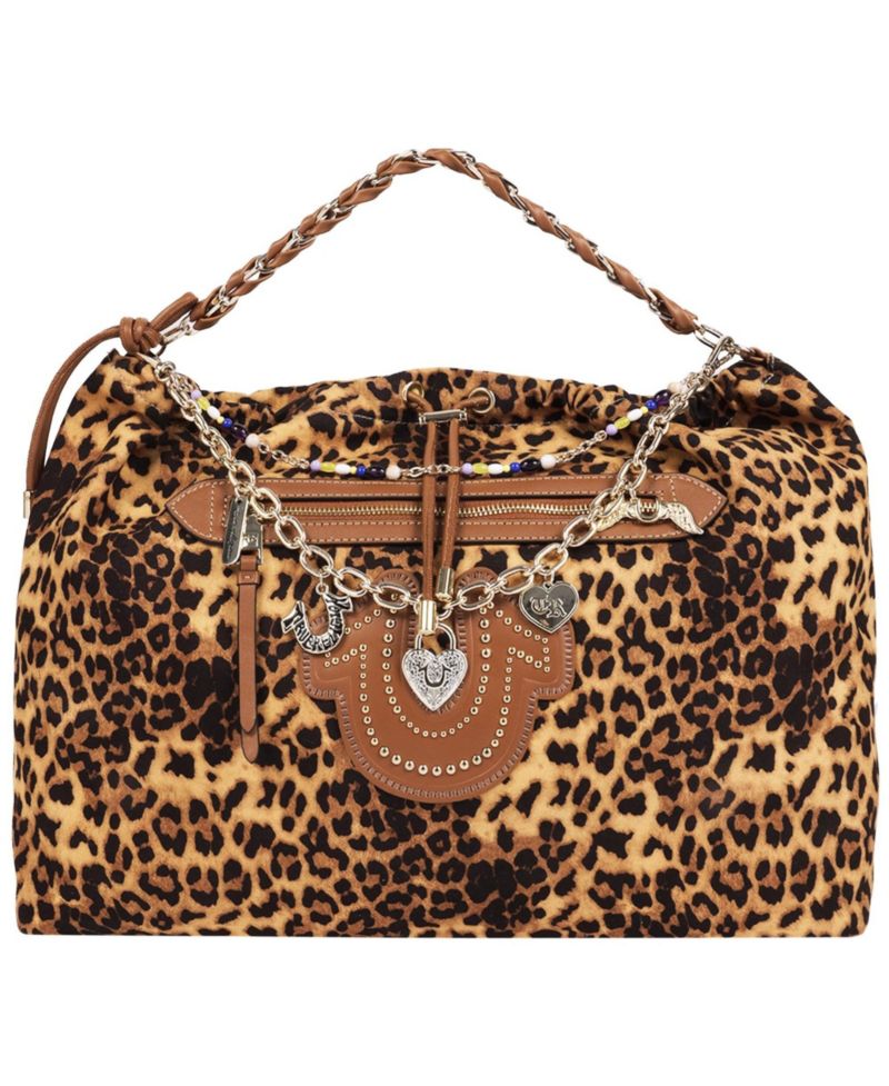 Women's Leopard Print Soft Hobo Bag