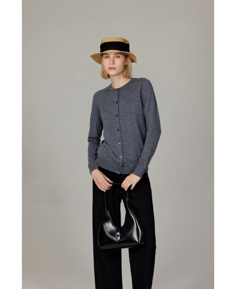 Women's 100% Merino Wool Light Weight Cardigan | Ultra Soft Fine-gauge Sweaters Machine Washable