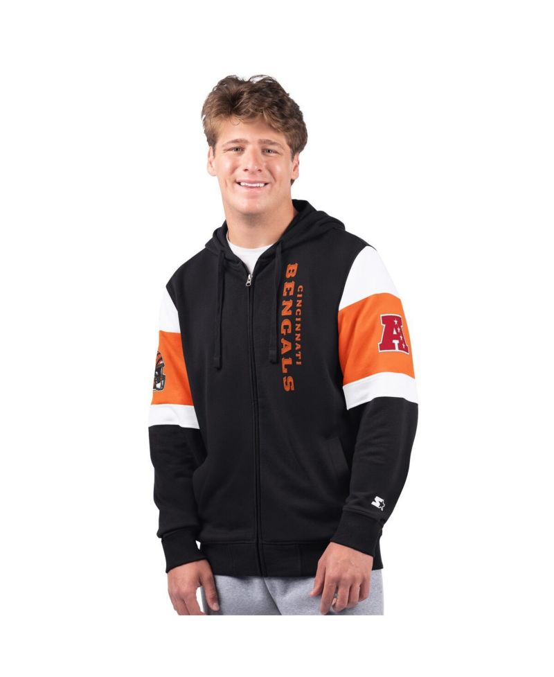 Men's Black Cincinnati Bengals Extreme Full-Zip Hoodie