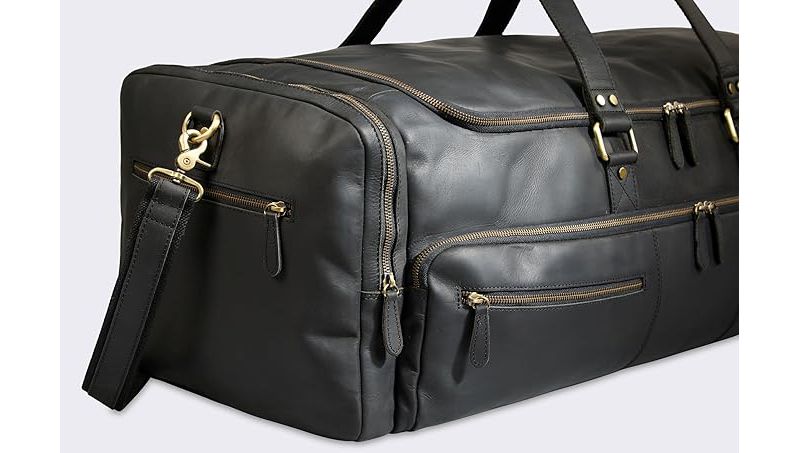 100% Full Grain Leather Duffel Bag - Only Duffel You will Need