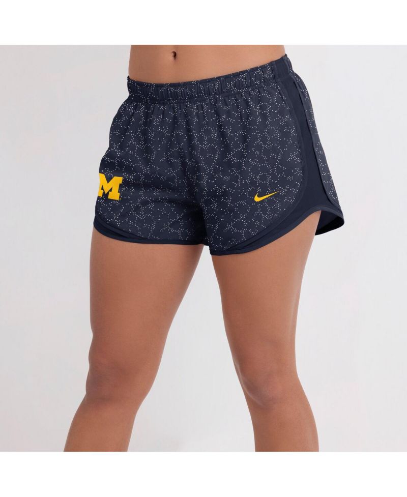 Women's Navy Michigan Wolverines Tempo Pattern Dri-FIT Shorts