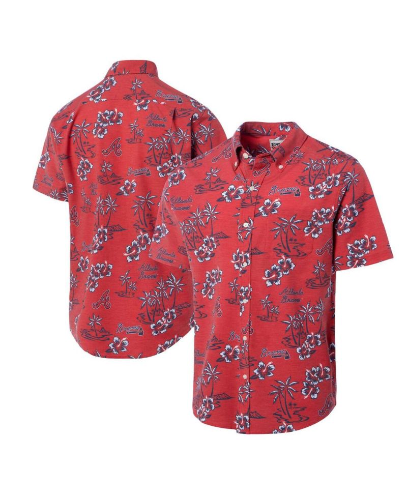 Men's Red Atlanta Braves Kekai Button-Down Shirt