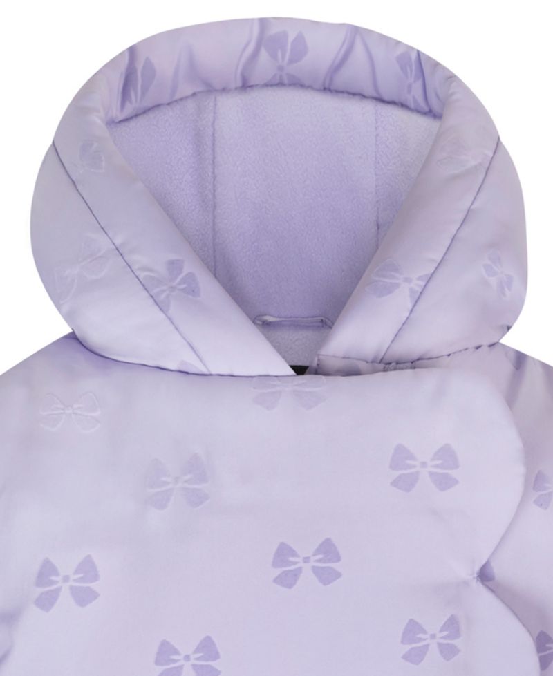 Baby Girls' Flocked Scalloped Hooded Pram