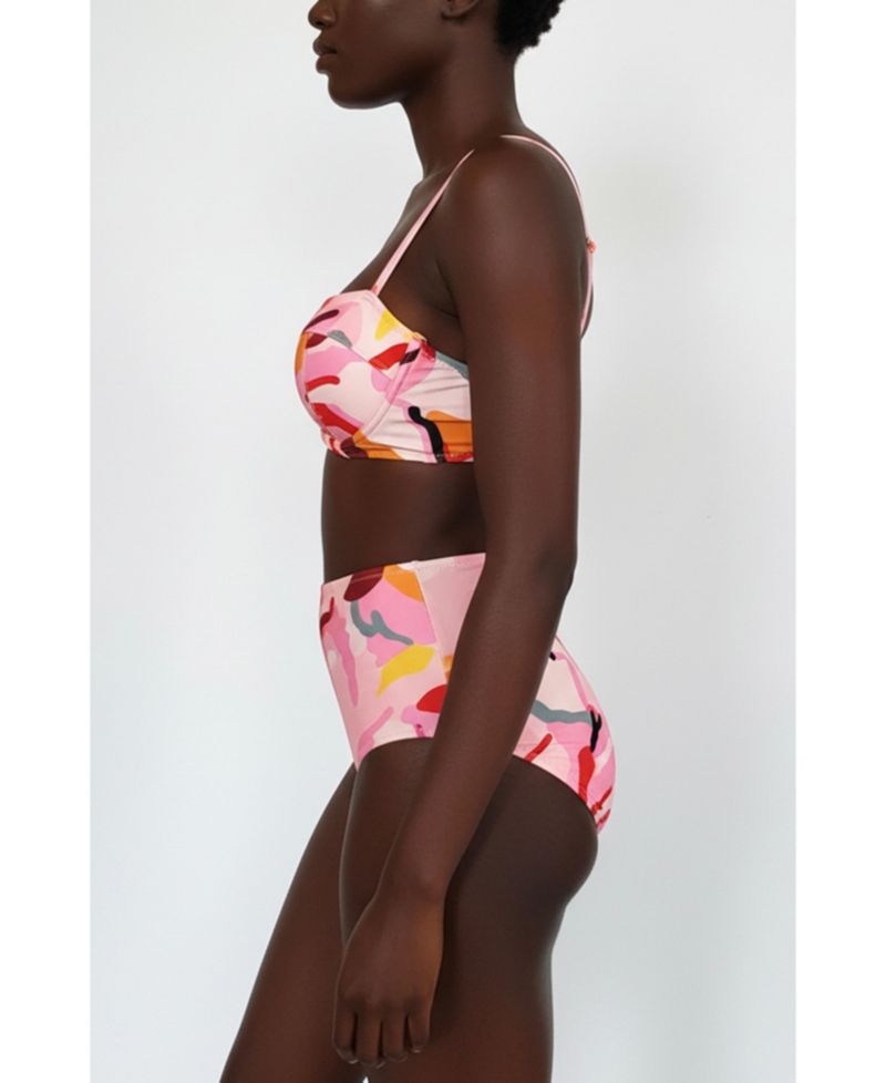 Women's Aurora Bloom High Waisted Bikini Bottom