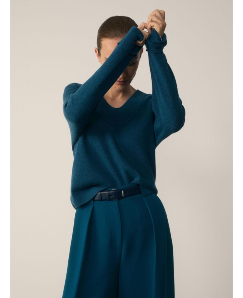 Women's Bellori Cashmere Long-Sleeve Scoop Neck Sweater