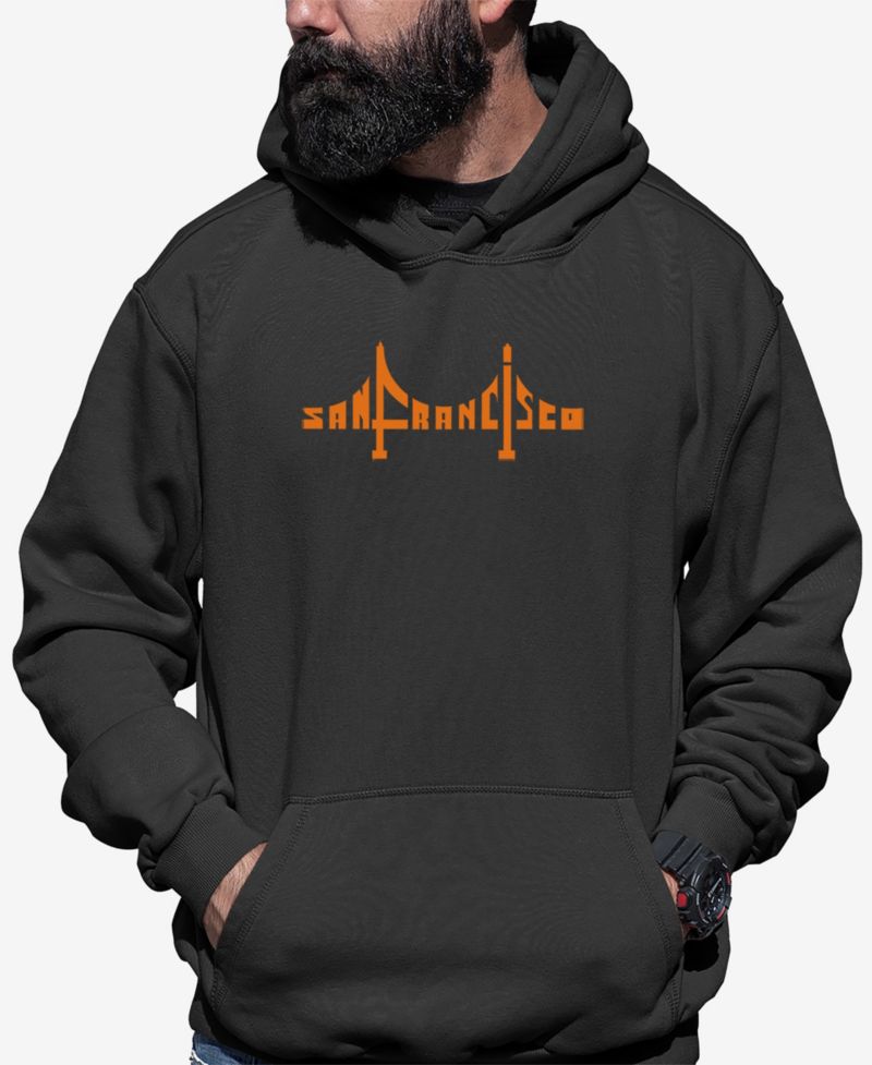 Men's San Francisco Bridge Word Art Hooded Sweatshirt
