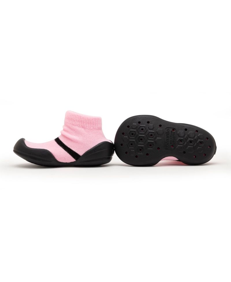 Baby Girl First Walk Sock Shoes Mary Jane - Pink