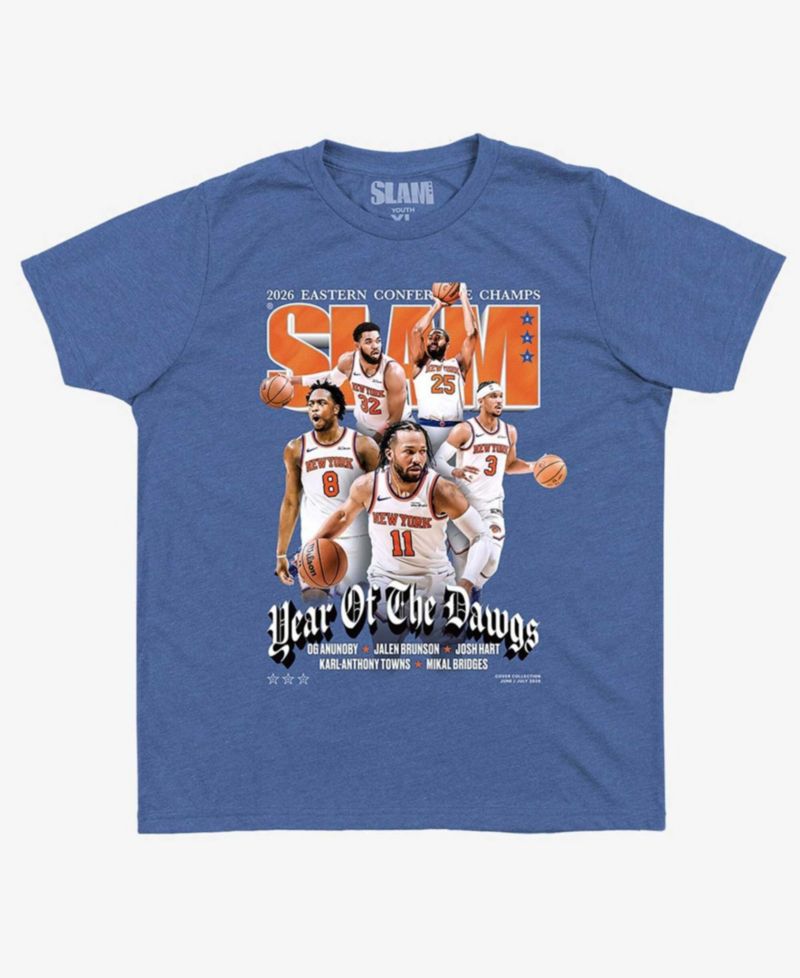 Big Boys and Girls Blue New York Knicks 2026 NBA Eastern Conference Champions Cover T-Shirt