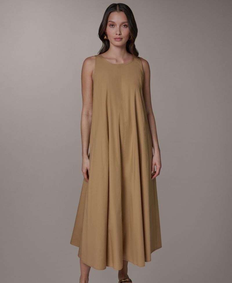 Women's Sleeveless Halter Tie Back Maxi Dress