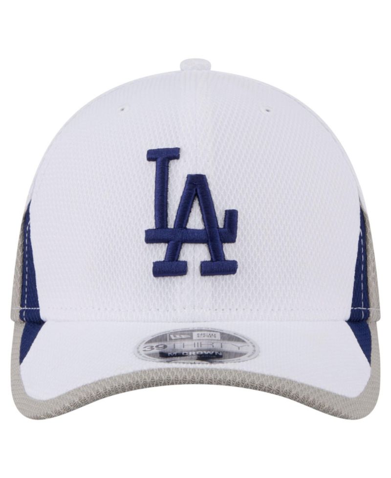 Men's White Los Angeles Dodgers Cut n Sew 39THIRTY Flex Hat