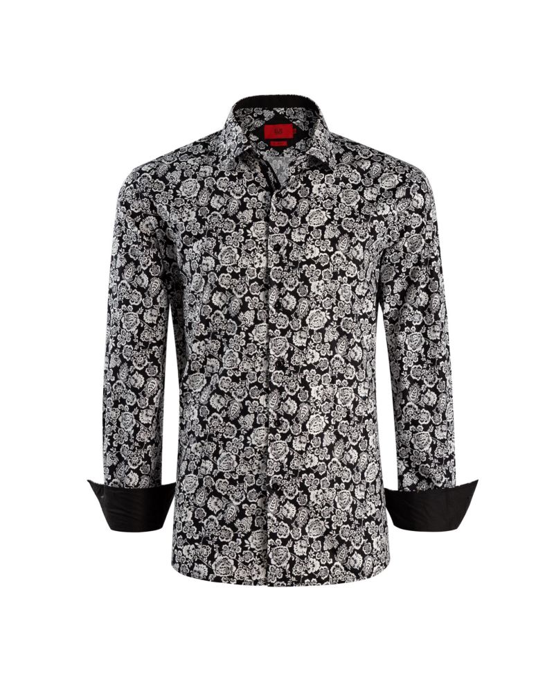 Big Boys Slim Fit Paisley Print Shirt
