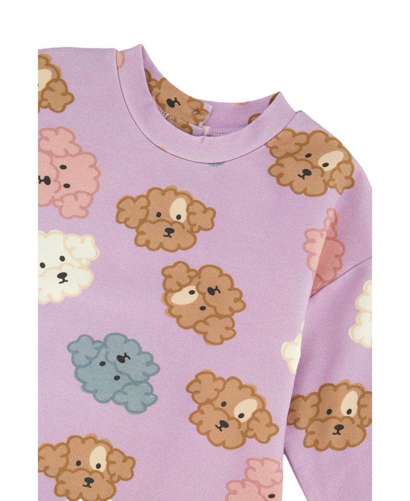 Big Girls (6- 12) French Terry Dress Poodle Print