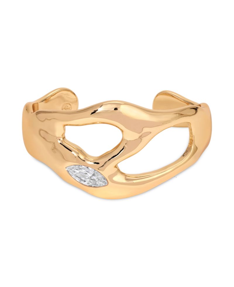 Gold Plated Statement Luxe Cuff Bracelet