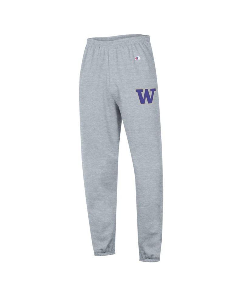 Men's Heather Gray Washington Huskies Powerblend Banded Fleece Sweatpants