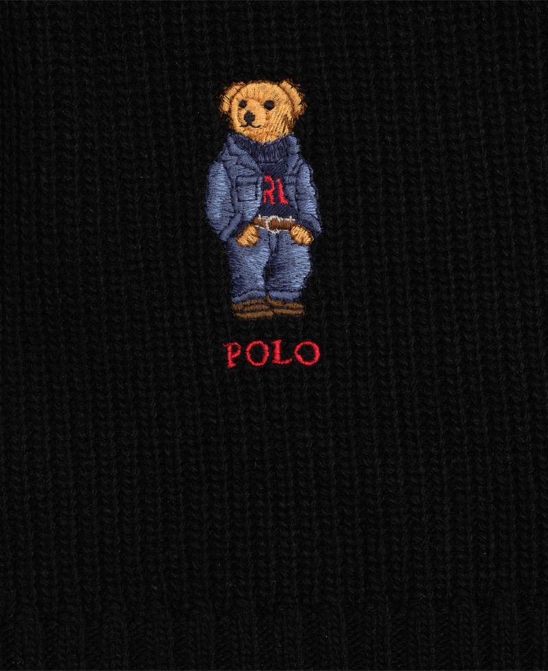 Men's Solid Denim Bear Scarf