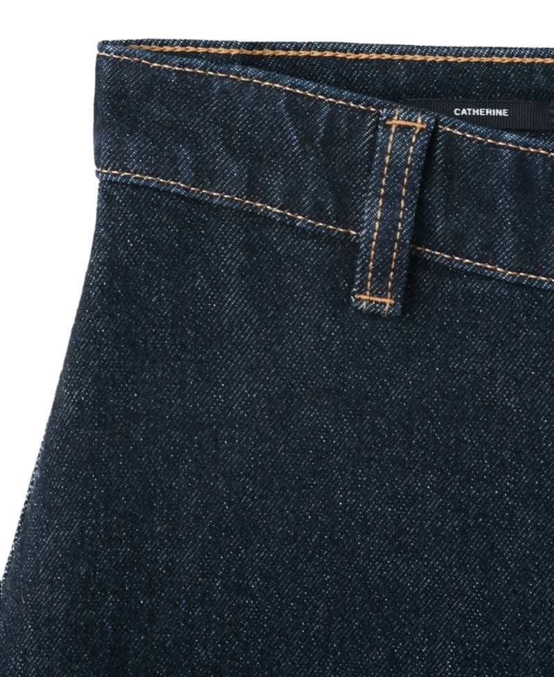 Women's Catherin Culotte Wide-Leg High-Rise Dark-Rinse Jeans