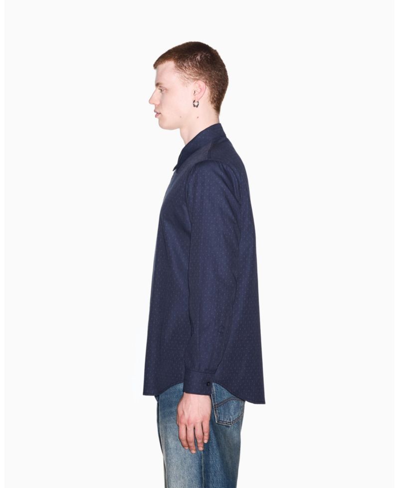 Men's Cotton Jacquard Woven Shirt