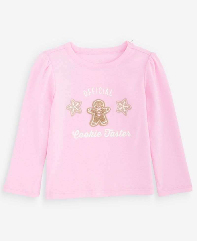 Baby Girls' 3M-24M Mix & Match Long-Sleeve Cookie Taster T-Shirt