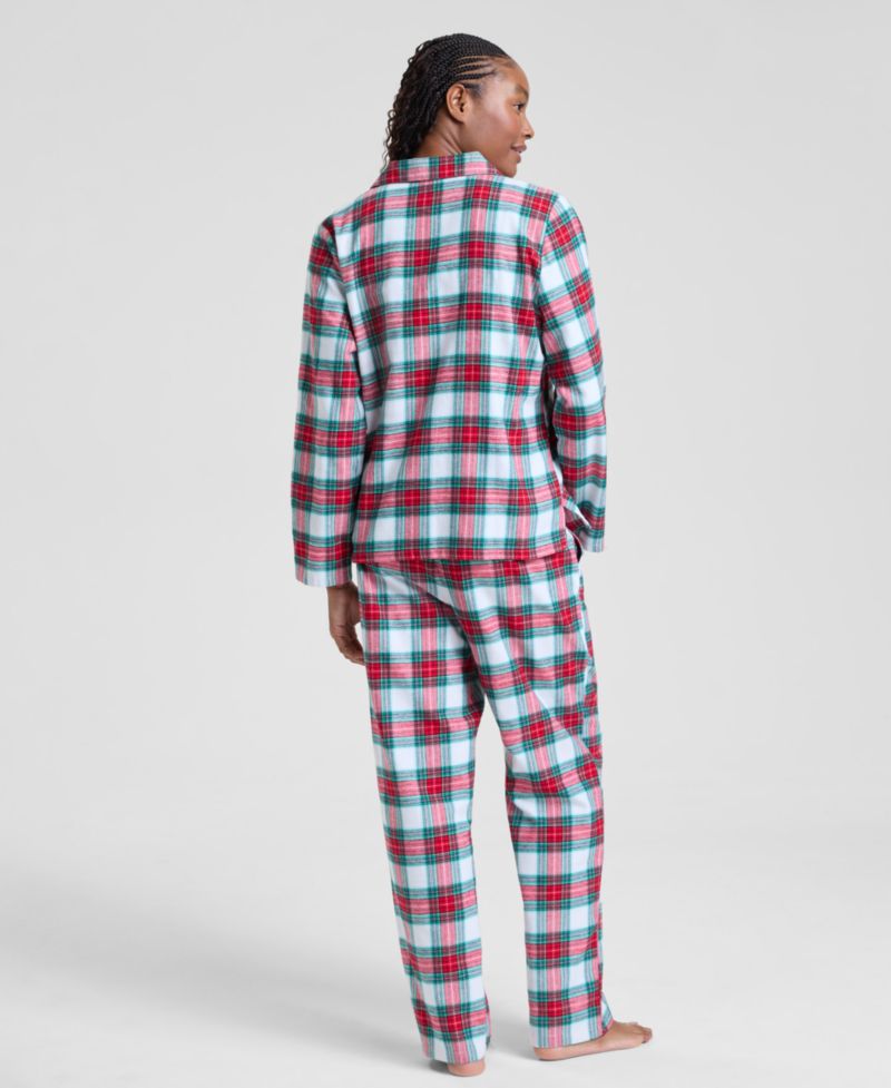 Women's Merry Plaid Cotton Pajama Set