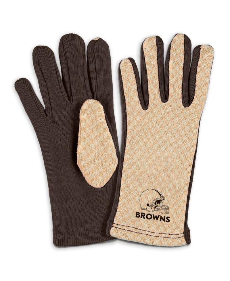 Women's Cleveland Browns Tonal Microcheck Scarf Glove Set