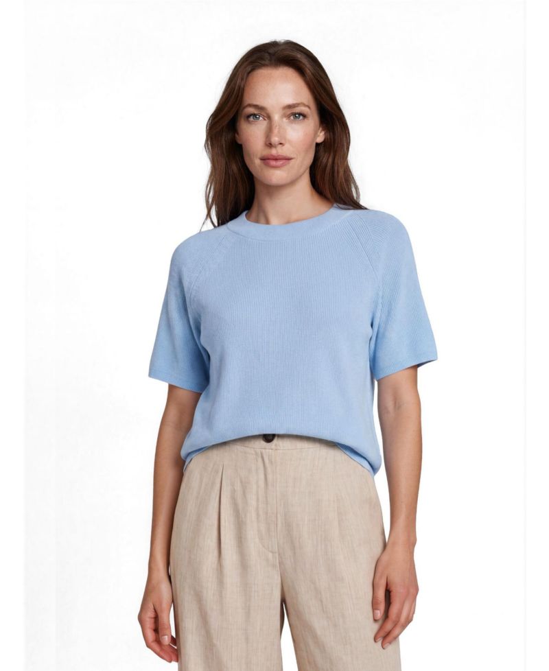 Women's MaFokimia Short-Sleeve Crewneck Pullover Knit Blouse