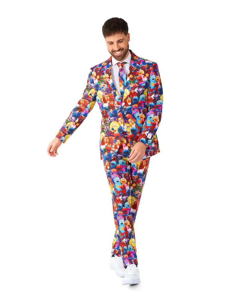 Men's Official Sesame Street Suit - Slim Fit - Multicolor