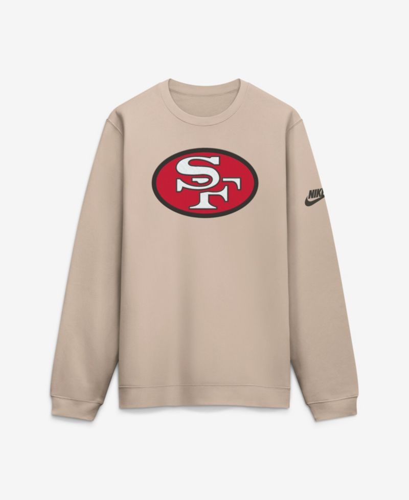 Men's Sand San Francisco 49ers I-Formation Rewind Club Crew Sweatshirt