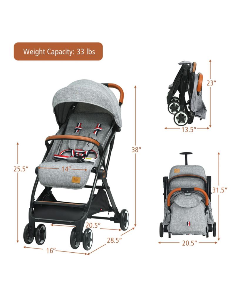 Lightweight Baby Stroller Aluminium Frame for Home Office Use