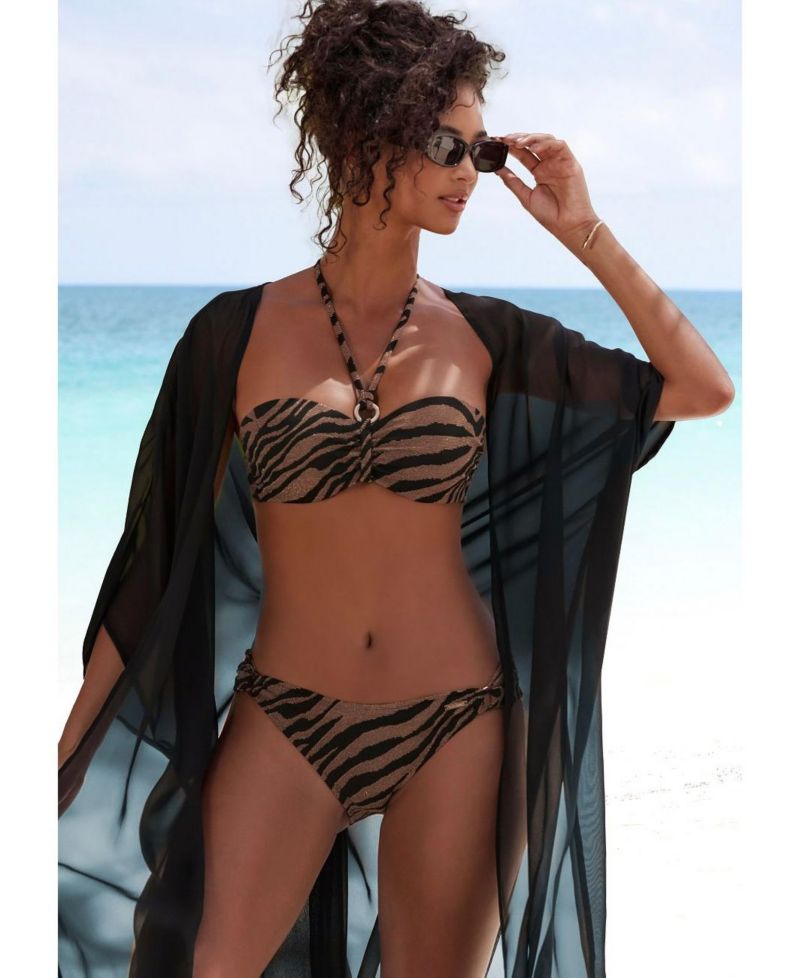 Women's Animal Print Multiway Underwire Bikini Top