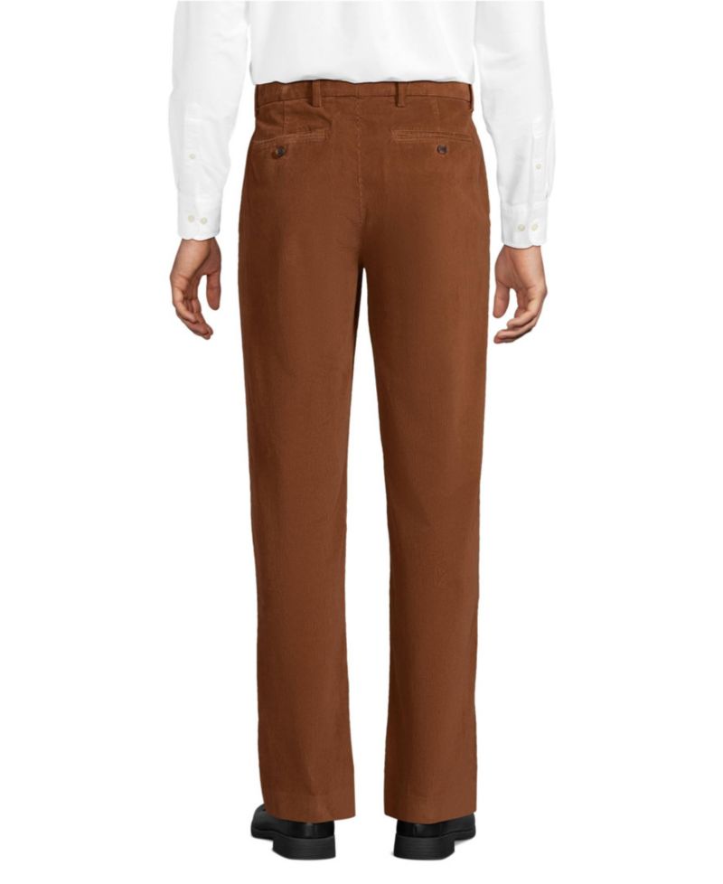 Men's Corduroy Comfort Waist Classic Fit Pleated Front Pant
