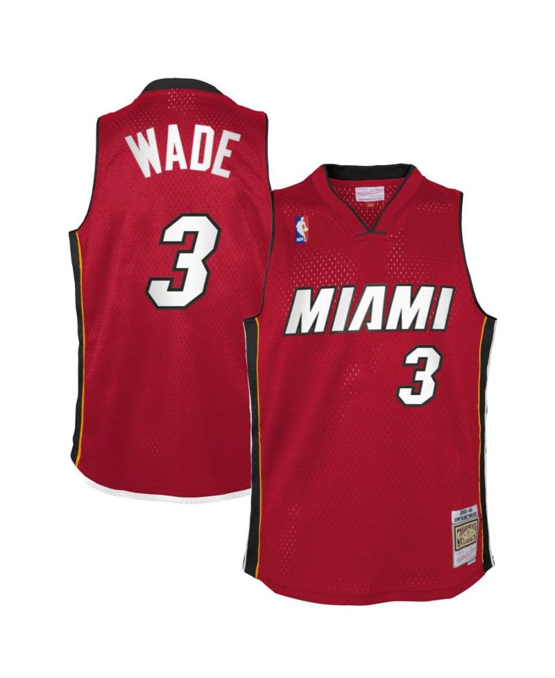 Big Boys Dwyane Wade Red Miami Heat 2005-06 Hardwood Classics Swingman Jersey