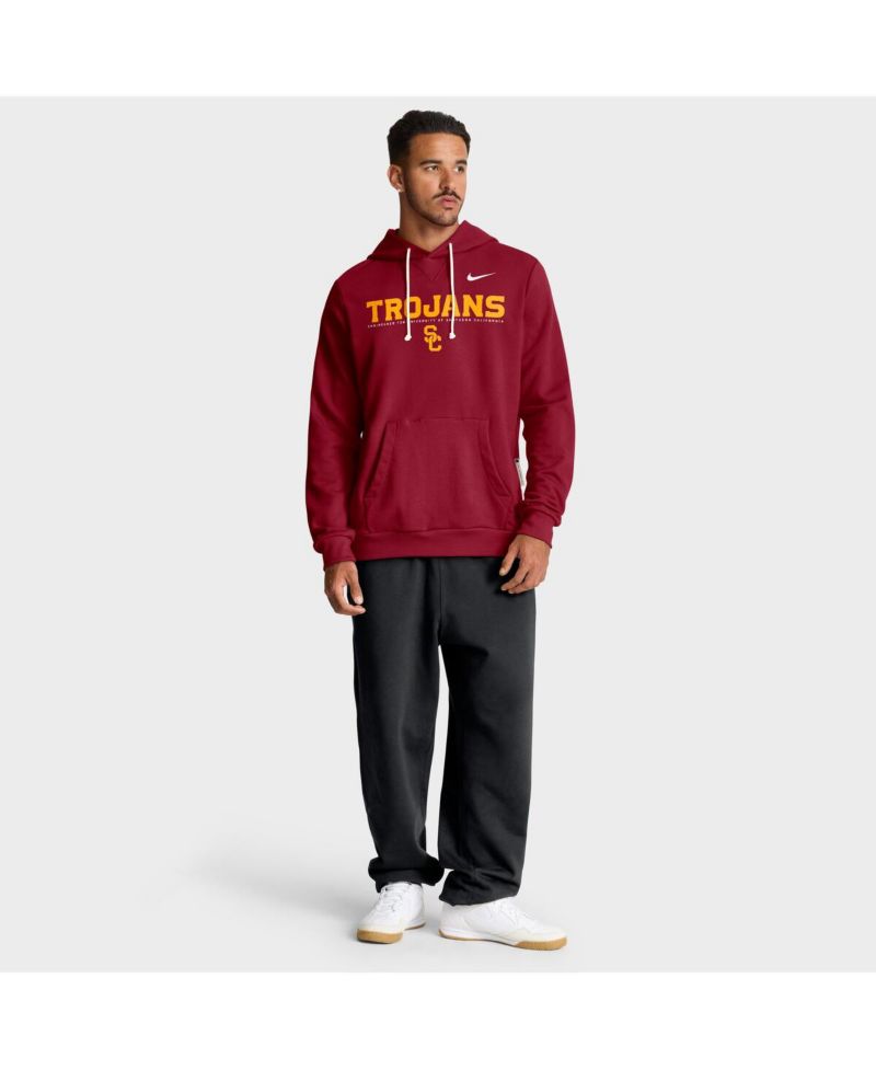 Men's Cardinal USC Trojans 2025 Sideline Performance Pullover Hoodie
